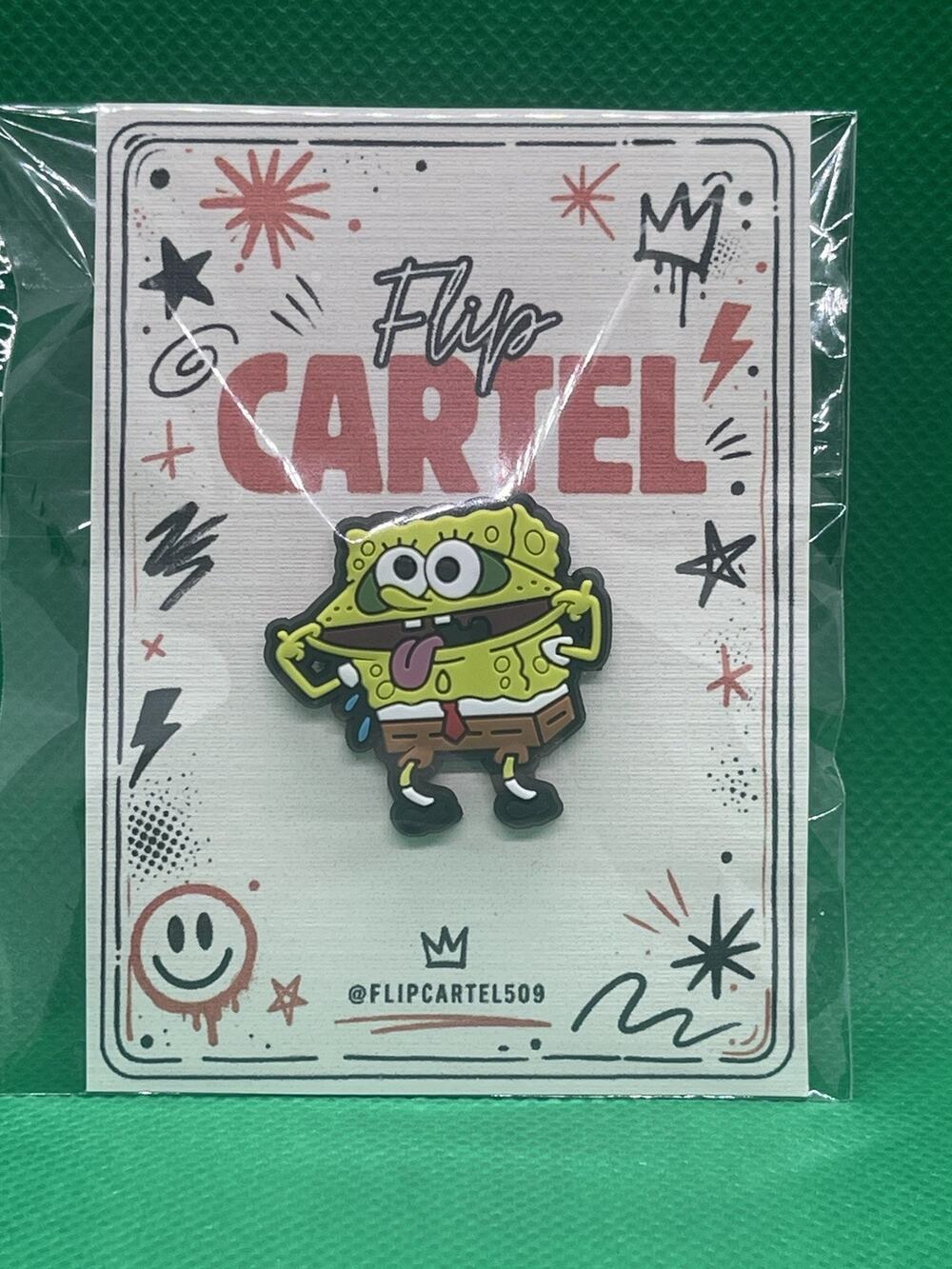 SpongeBob SquarePants Making Face PVC Rubber Hat Pin Collectible